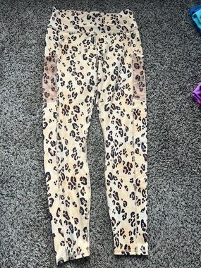 BUNDLE! Fabletics Women’s Leopard Print Leggings in Cream, Black and Tan
